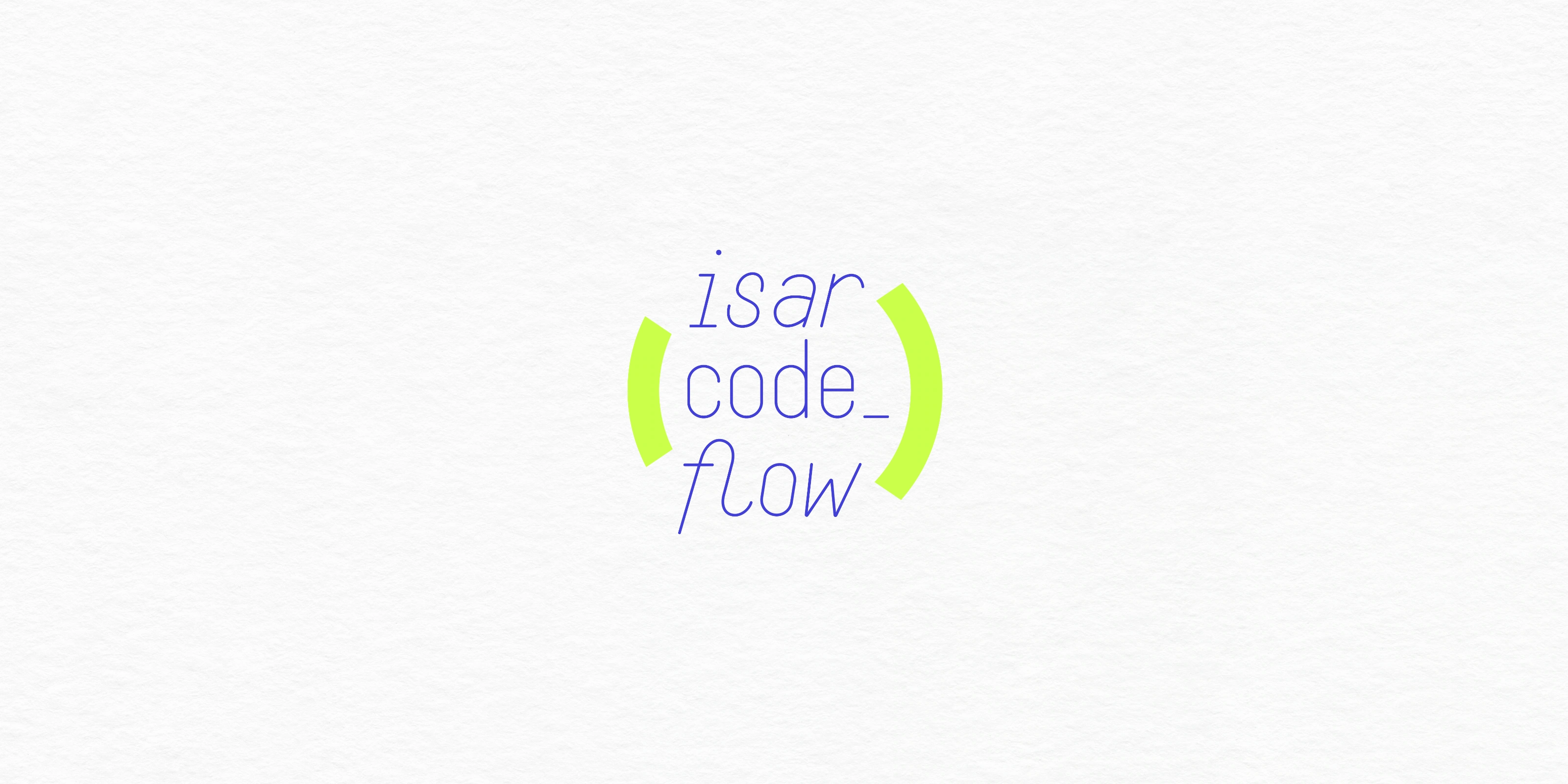 Isar code flow logo design - technical brand identity for developer tools